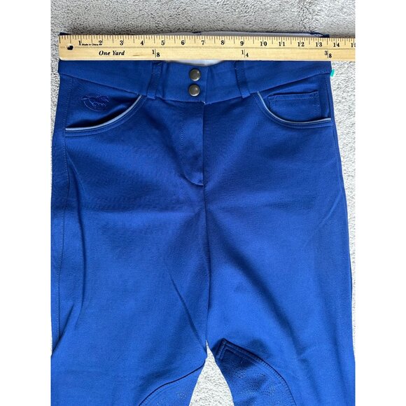 Piper by Smartpak Womens Riding Breeches 28R Royal Blue w/ Belt Loops - Picture 5 of 15